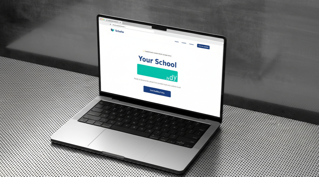 Scholio website builder interface